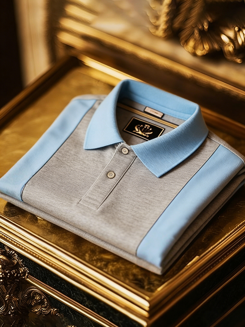 Men's Classic Business Button Short Sleeve Polo Shirt