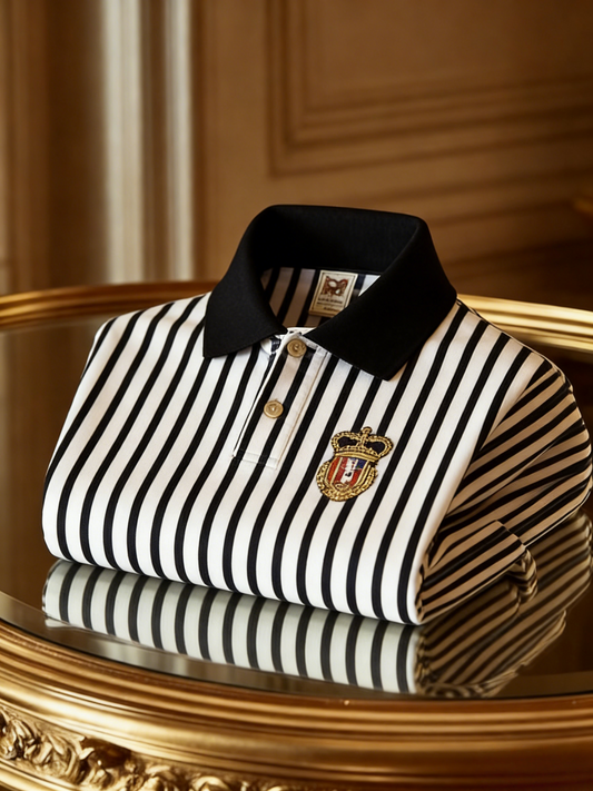 Men's Classic Business Button Short Sleeve Polo Shirt