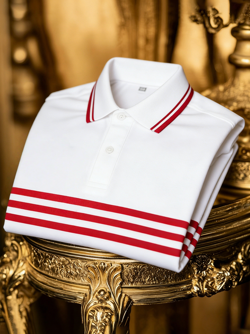Men's Classic Business Button Short Sleeve Polo Shirt