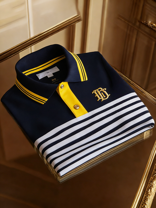 Men's Classic Business Button Short Sleeve Polo Shirt