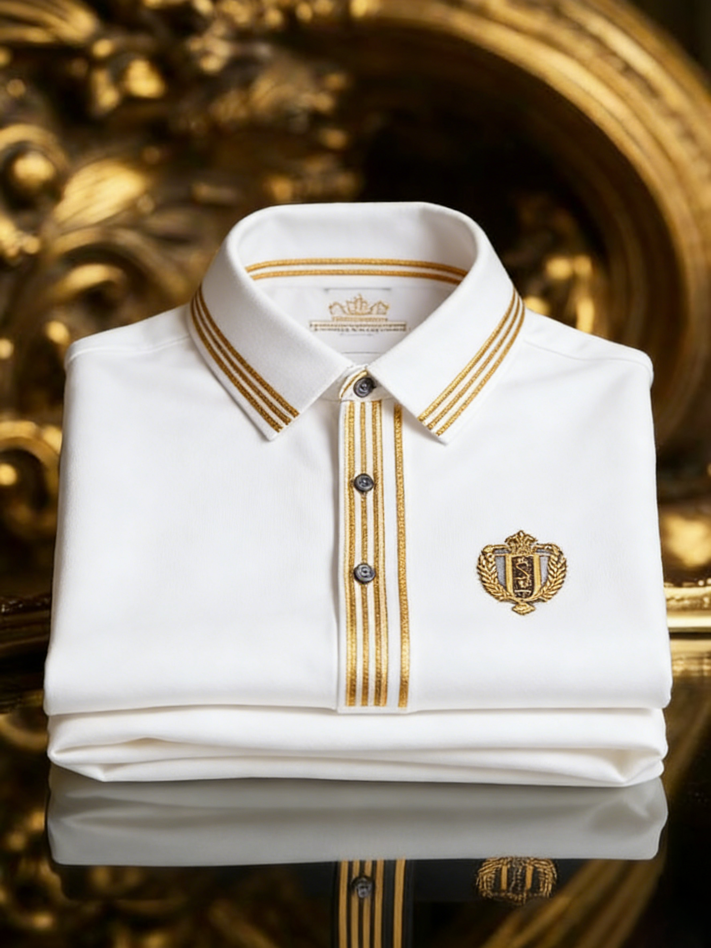 Men's Classic Business Button Short Sleeve Polo Shirt