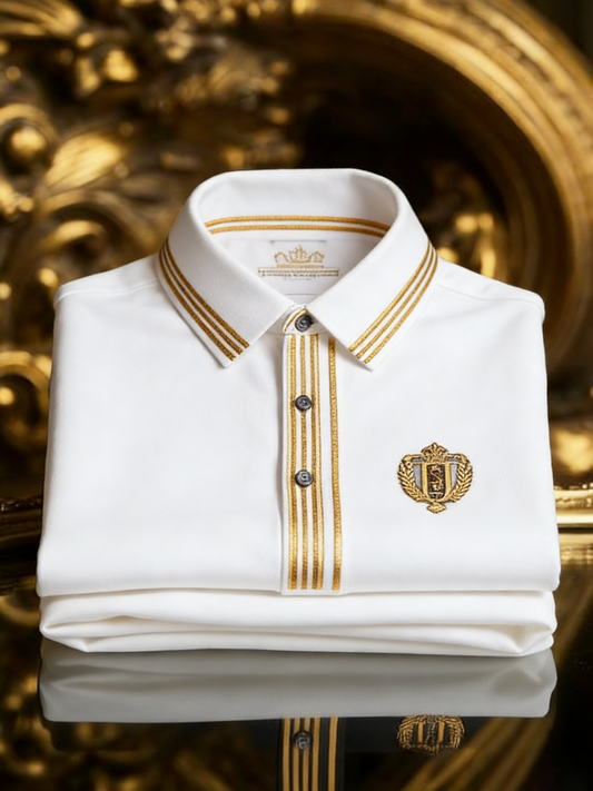 Men's Classic Business Button Short Sleeve Polo Shirt