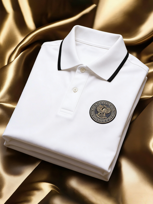Men's Classic Business Button Short Sleeve Polo Shirt