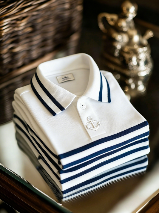 Men's Classic Business Button Short Sleeve Polo Shirt