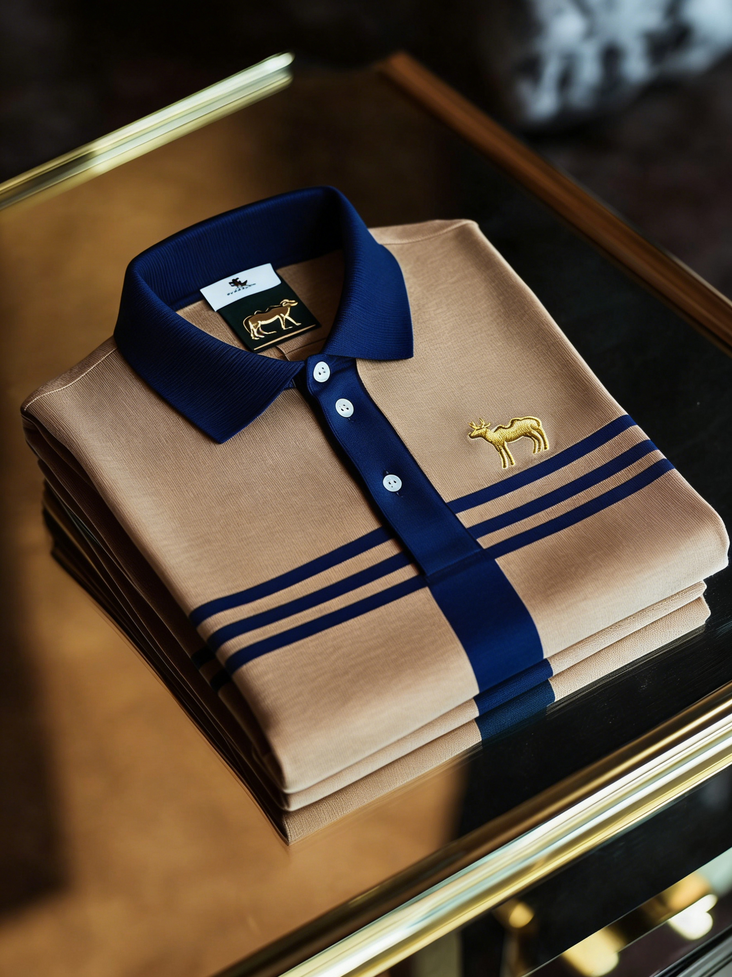 Men's Classic Business Button Short Sleeve Polo Shirt