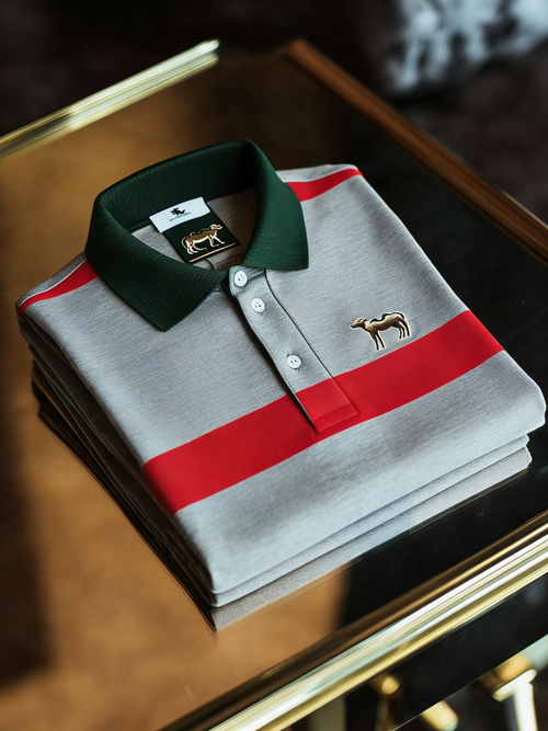 Men's Classic Business Button Short Sleeve Polo Shirt