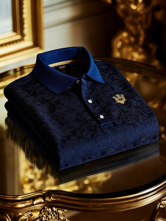 Men's Classic Business Button Short Sleeve Polo Shirt