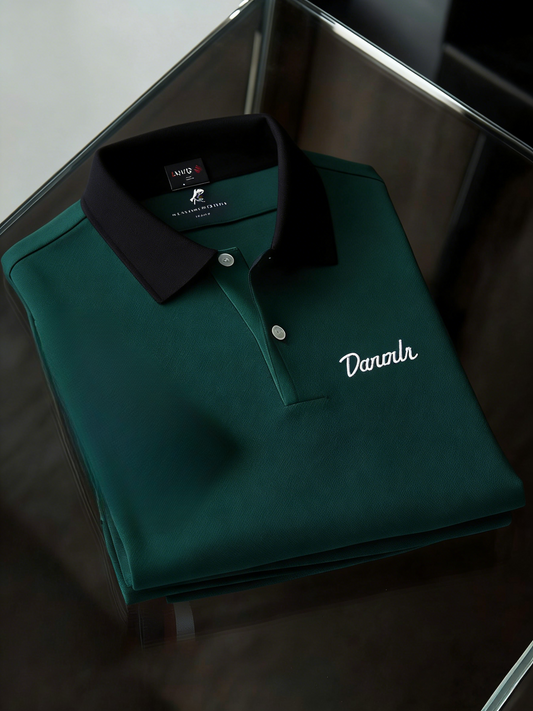 Men's Classic Business Button Short Sleeve Polo Shirt