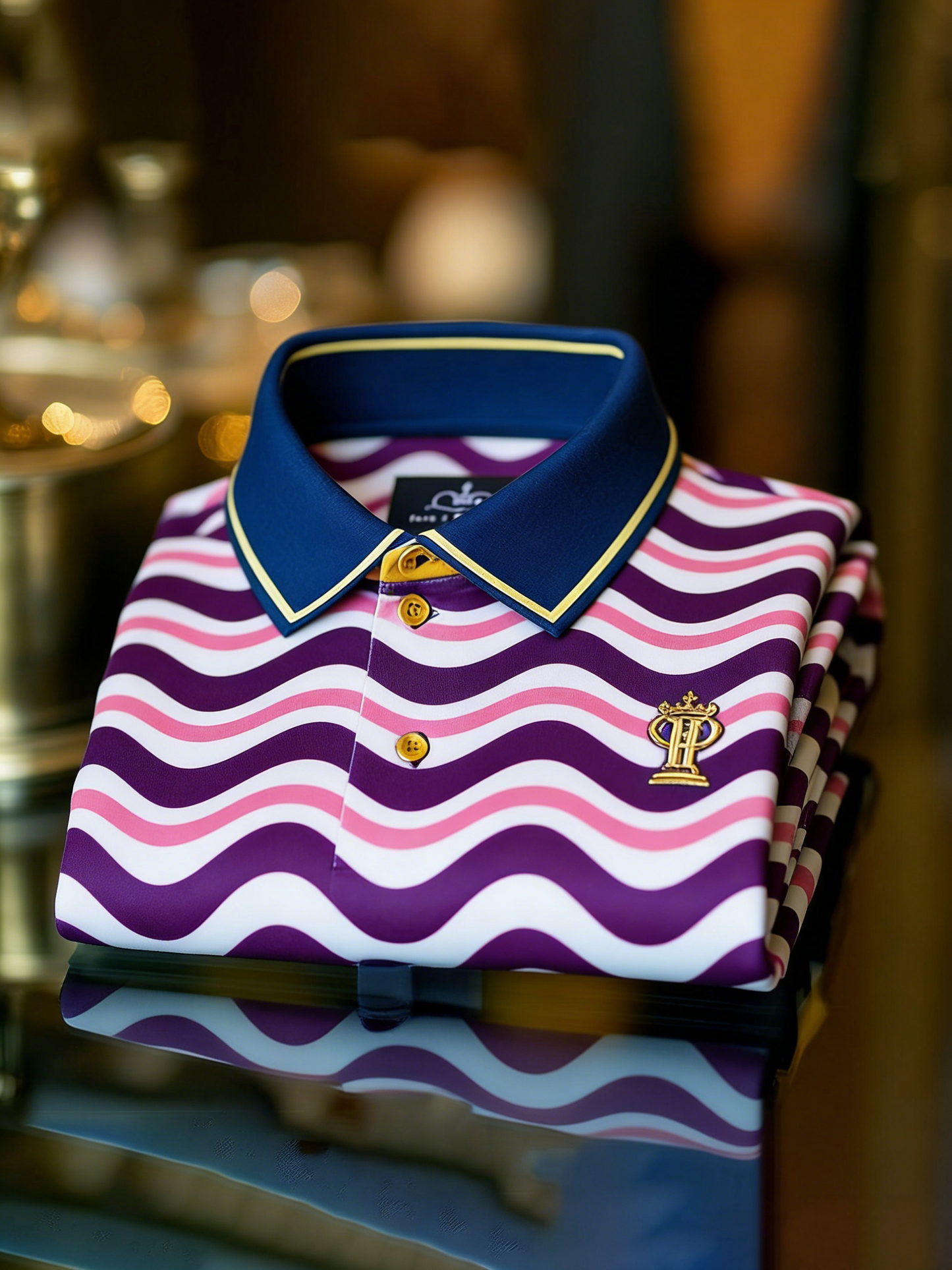 Men's Classic Business Button Short Sleeve Polo Shirt