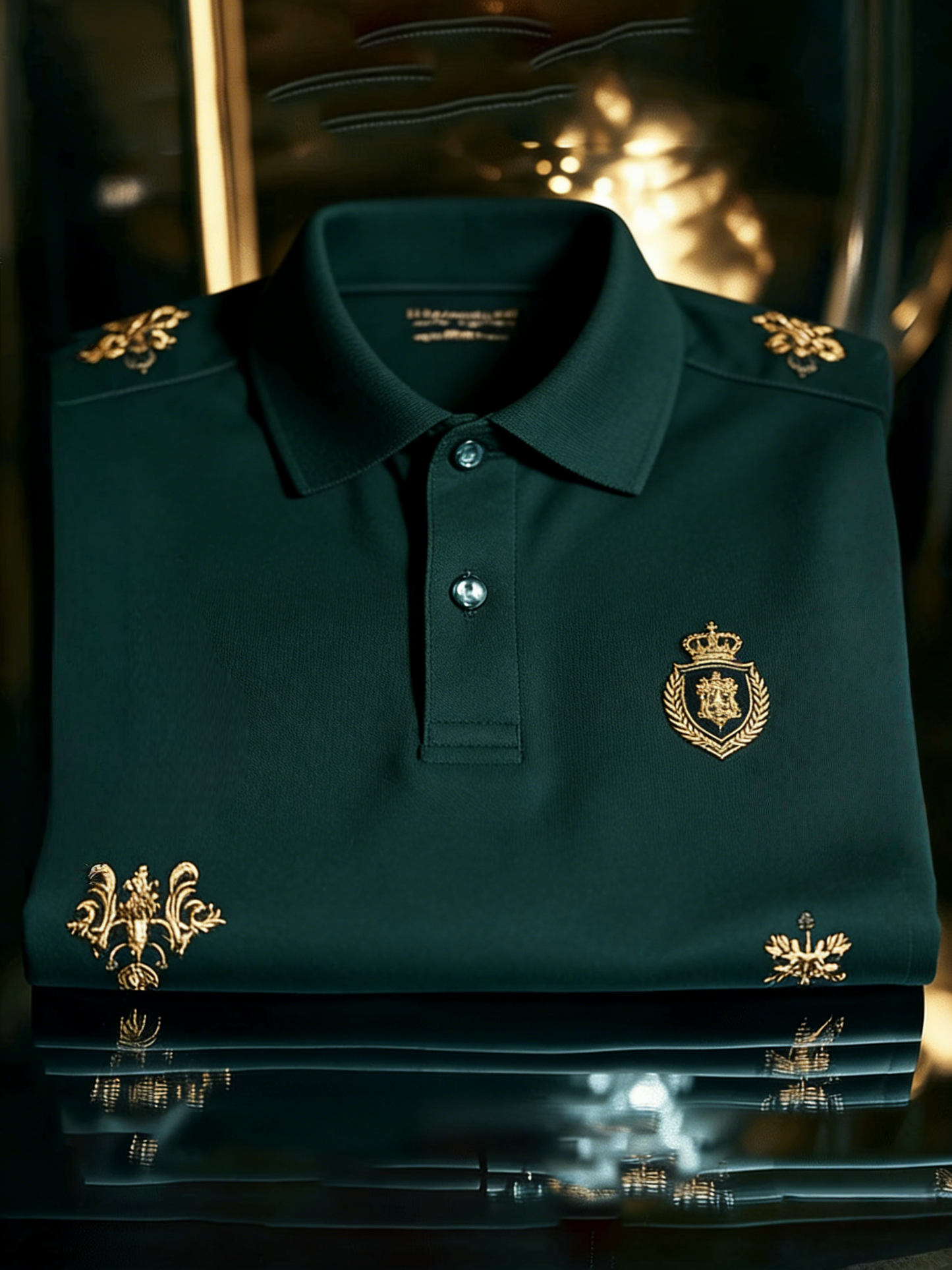Men's Classic Business Button Short Sleeve Polo Shirt