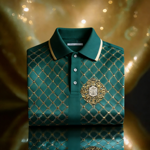 Men's Classic Business Button Short Sleeve Polo Shirt