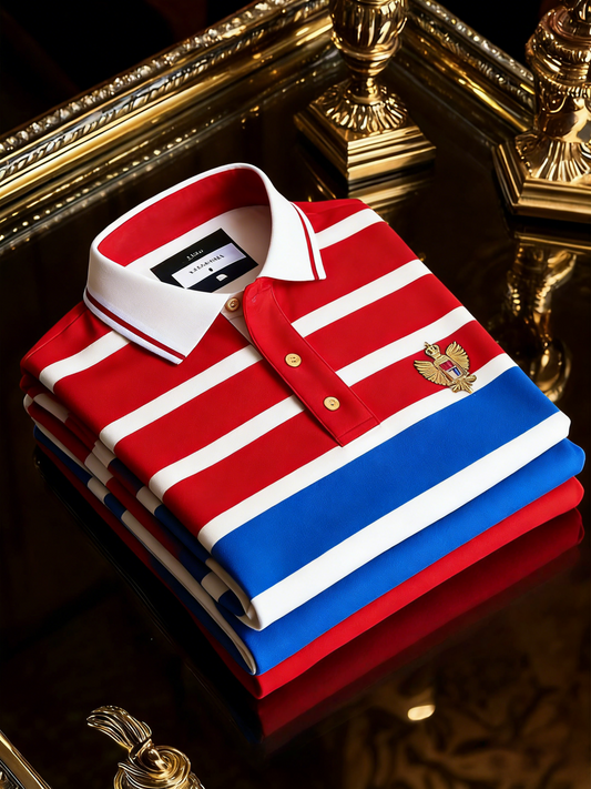 Men's Classic Business Button Short Sleeve Polo Shirt