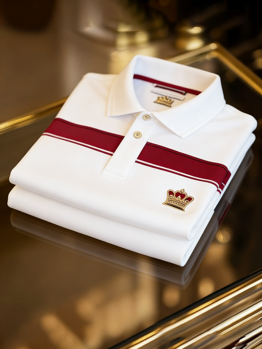 Men's Classic Business Button Short Sleeve Polo Shirt