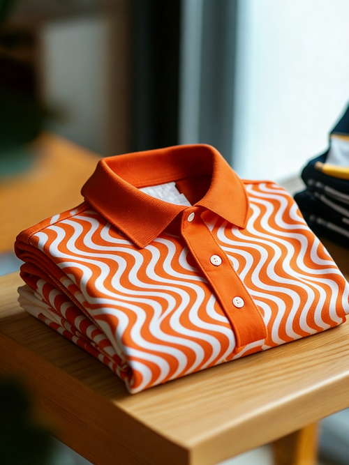 Men's Classic Business Button Short Sleeve Polo Shirt