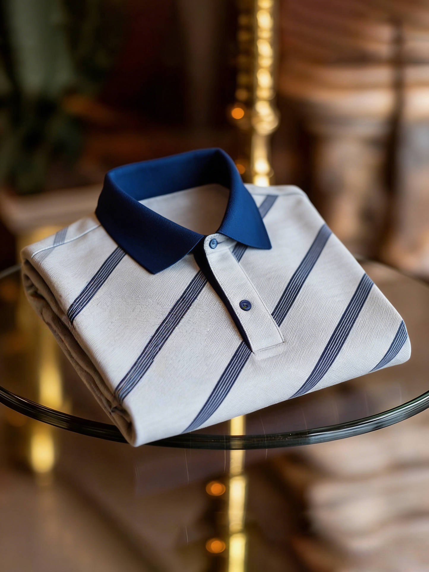 Men's Classic Business Button Short Sleeve Polo Shirt