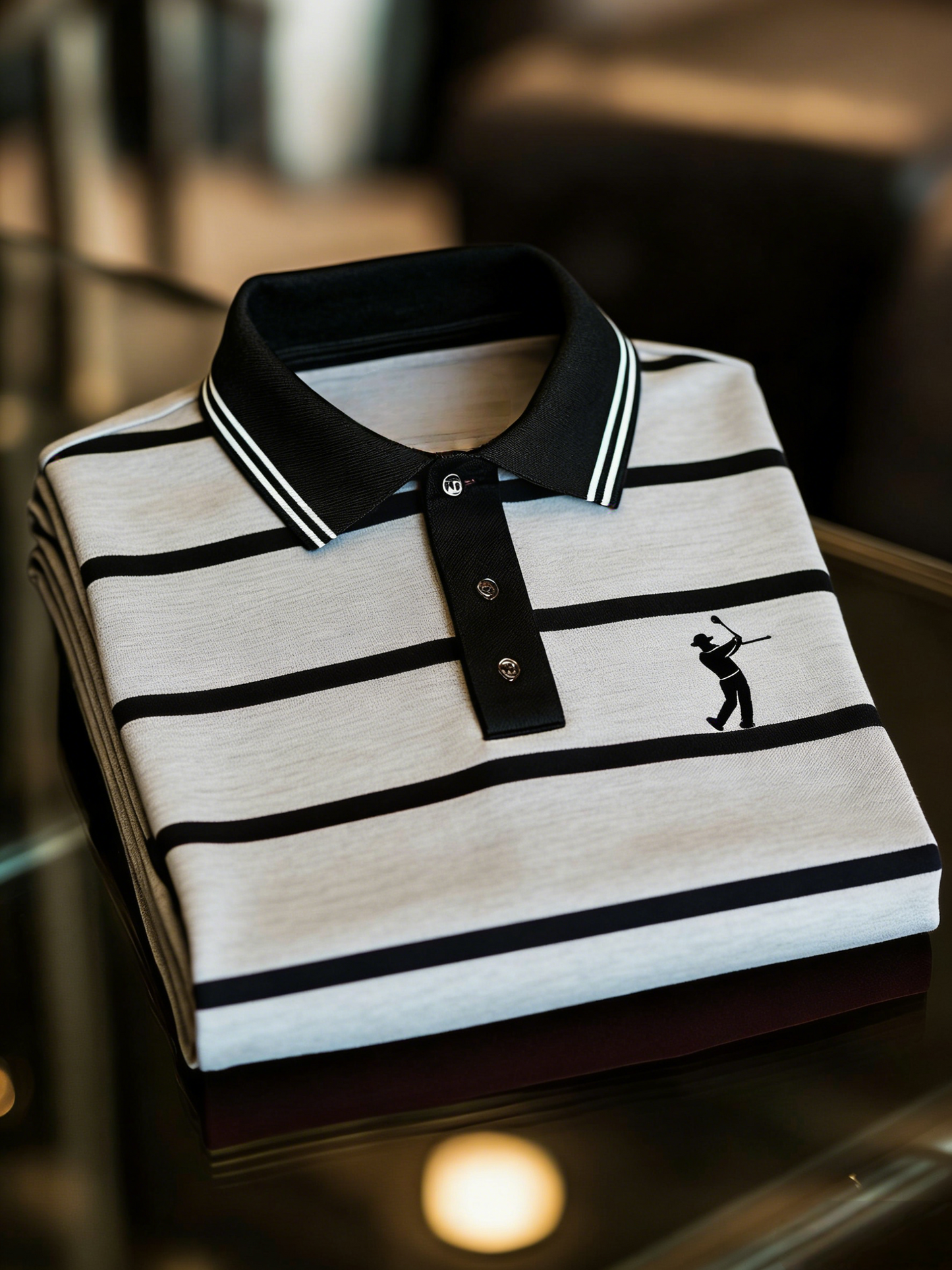 Men's Classic Business Button Short Sleeve Polo Shirt