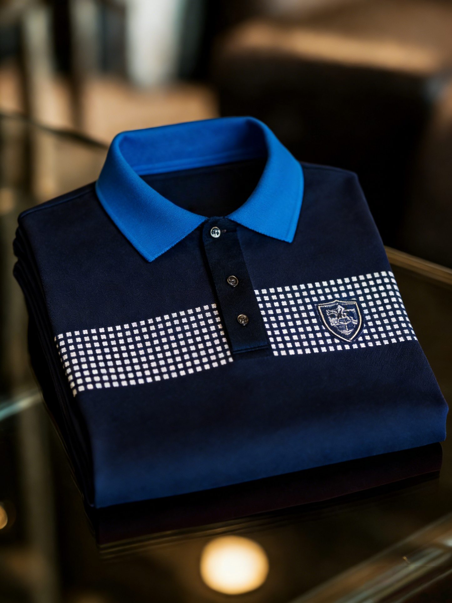 Men's Classic Business Button Short Sleeve Polo Shirt