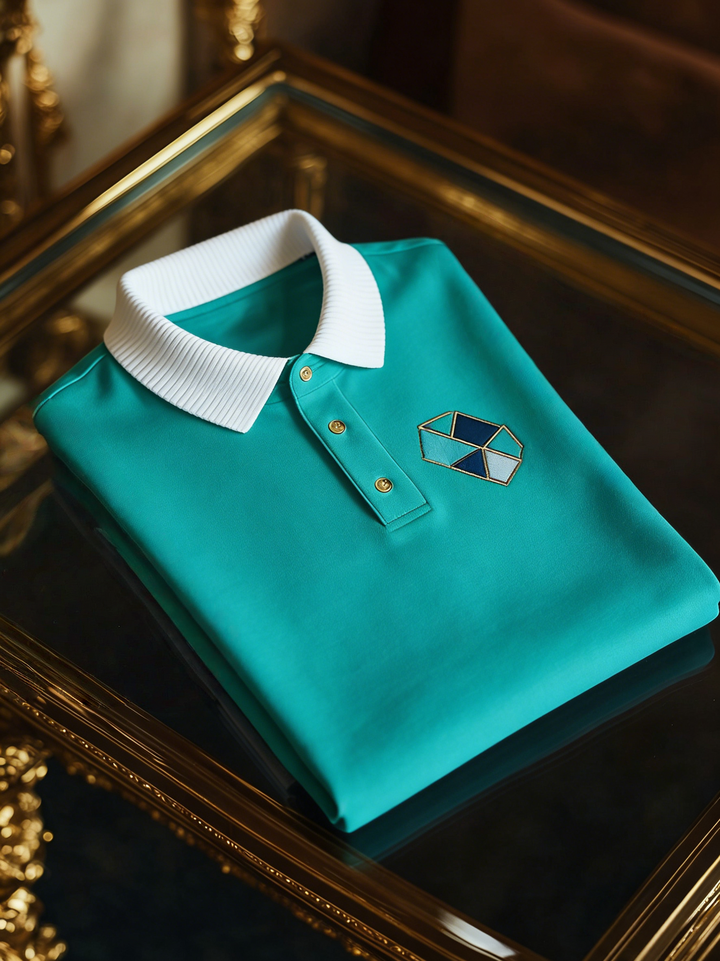 Men's Classic Business Button Short Sleeve Polo Shirt