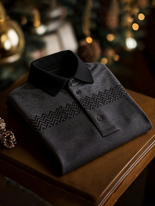 Men's Classic Business Button Short Sleeve Polo Shirt