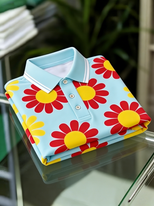 Men's Classic Business Button Short Sleeve Polo Shirt