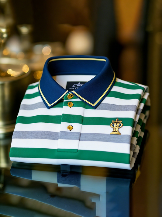 Men's Classic Business Button Short Sleeve Polo Shirt