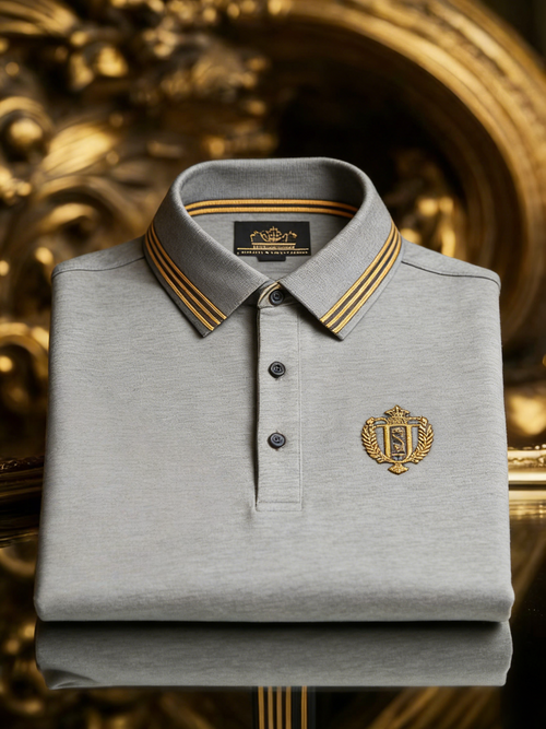 Men's Classic Business Button Short Sleeve Polo Shirt