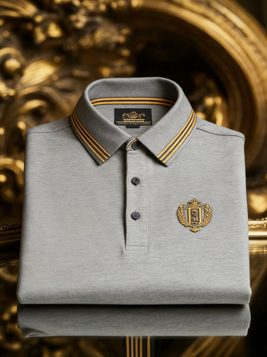 Men's Classic Business Button Short Sleeve Polo Shirt