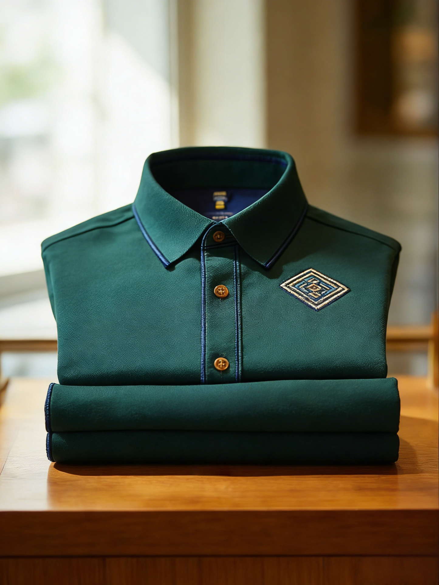 Men's Classic Business Button Short Sleeve Polo Shirt