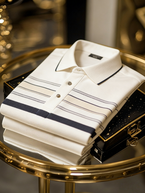 Men's Classic Business Button Short Sleeve Polo Shirt