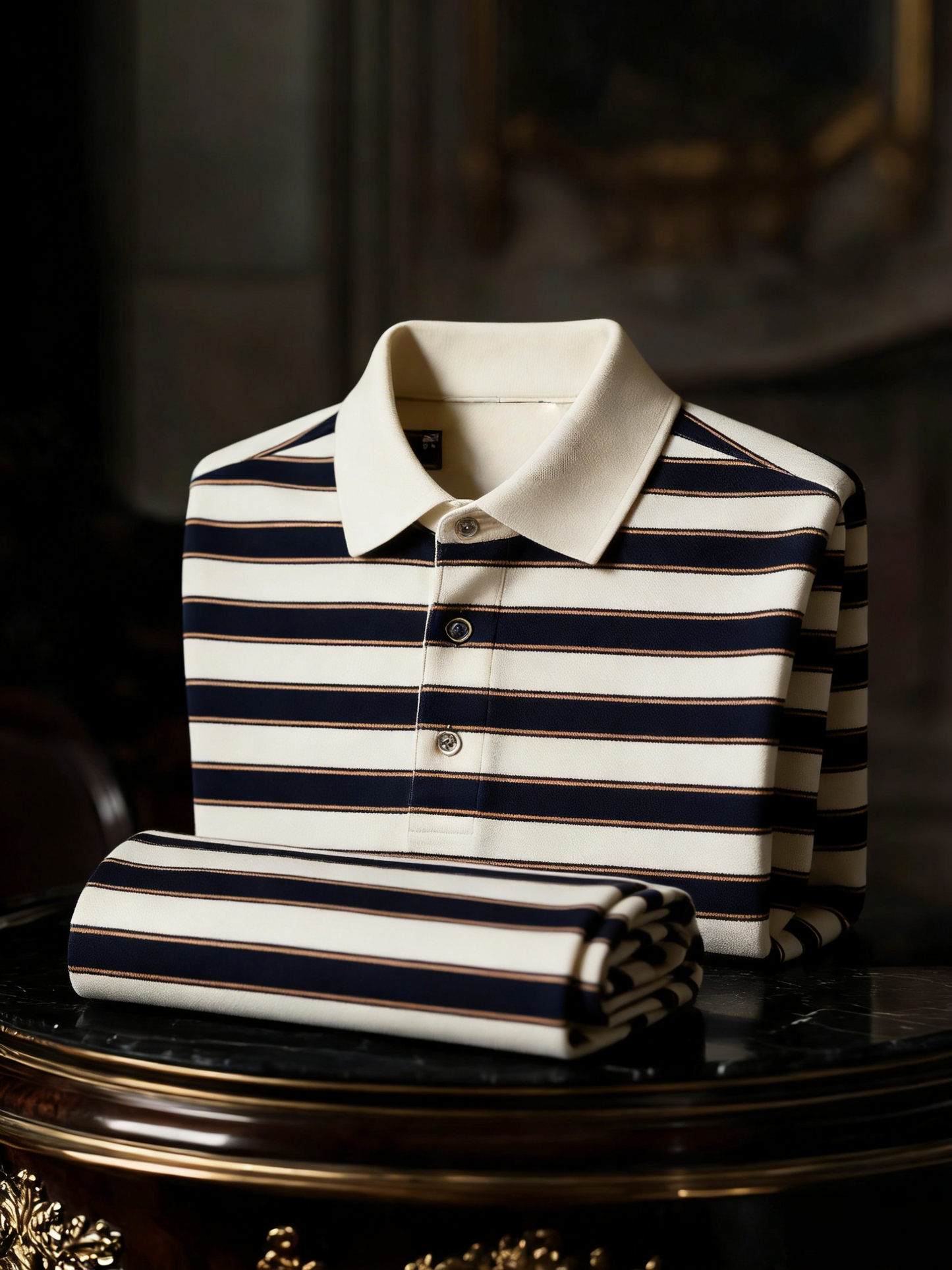 Men's Classic Business Button Short Sleeve Polo Shirt