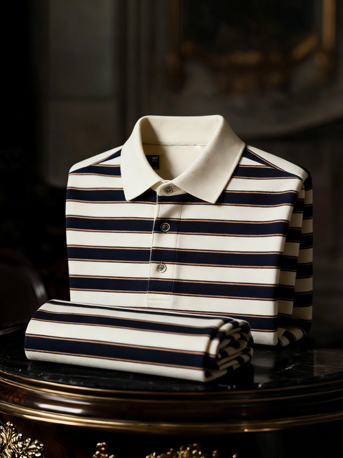 Men's Classic Business Button Short Sleeve Polo Shirt