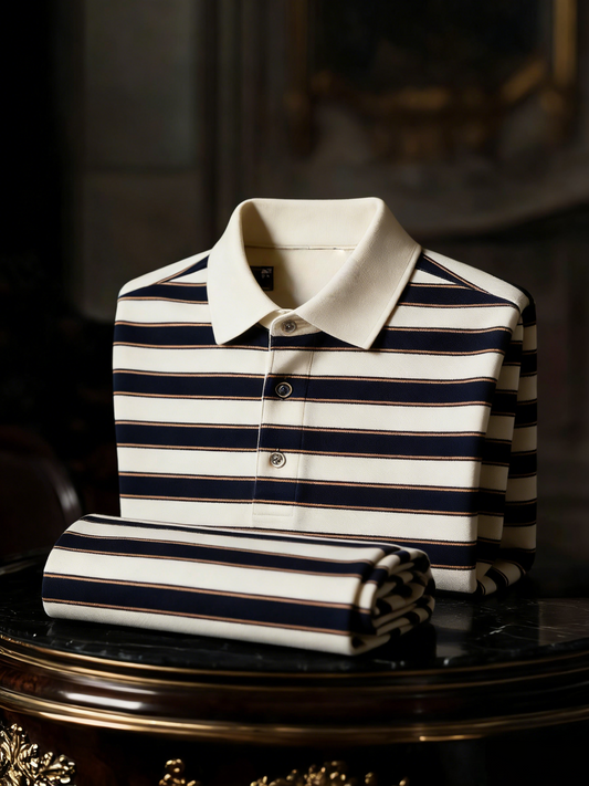 Men's Classic Business Button Short Sleeve Polo Shirt