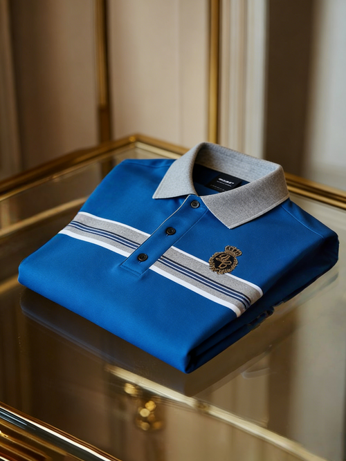 Men's Classic Business Button Short Sleeve Polo Shirt