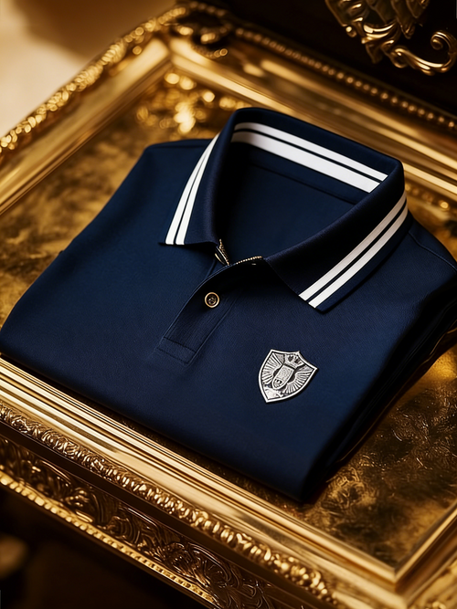 Men's Classic Business Button Short Sleeve Polo Shirt