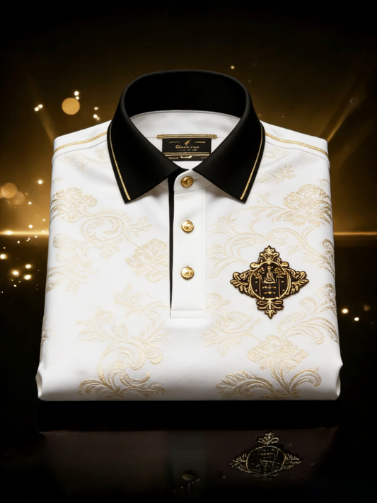 Men's Classic Business Button Short Sleeve Polo Shirt