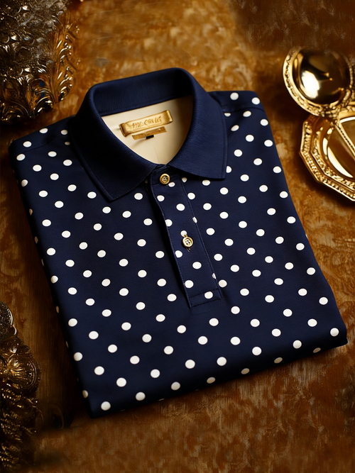 Men's Classic Business Button Short Sleeve Polo Shirt