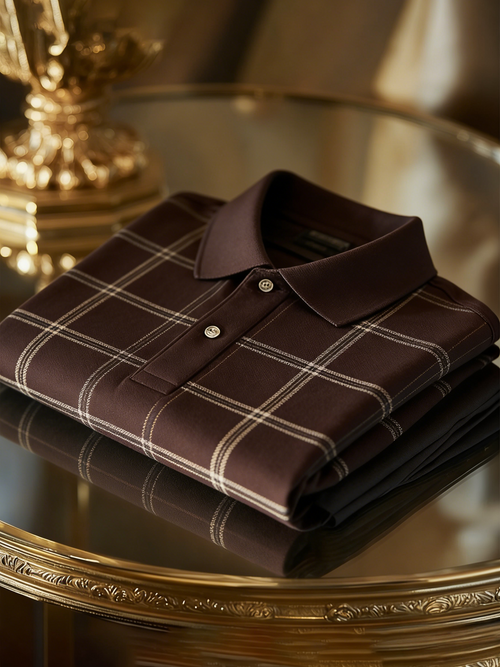 Men's Classic Business Button Short Sleeve Polo Shirt
