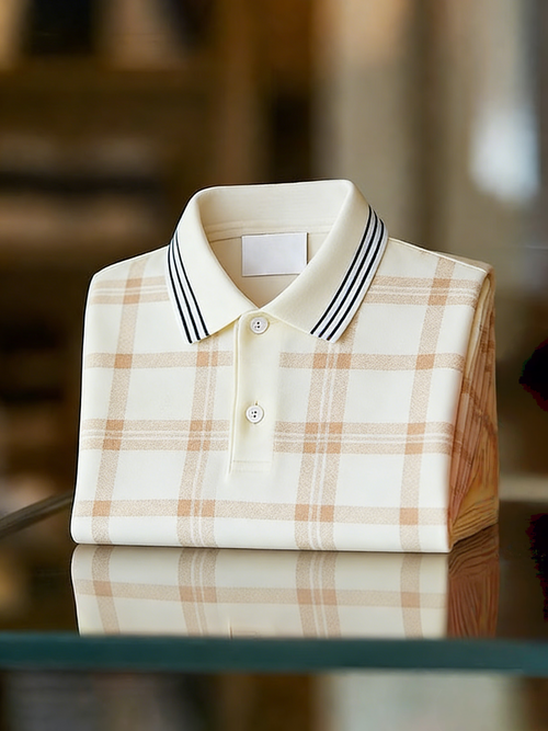 Men's Classic Business Button Short Sleeve Polo Shirt