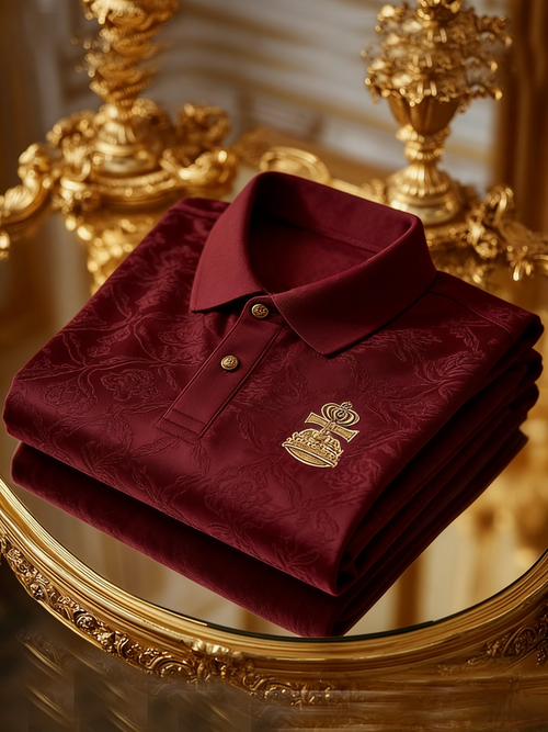 Men's Classic Business Button Short Sleeve Polo Shirt