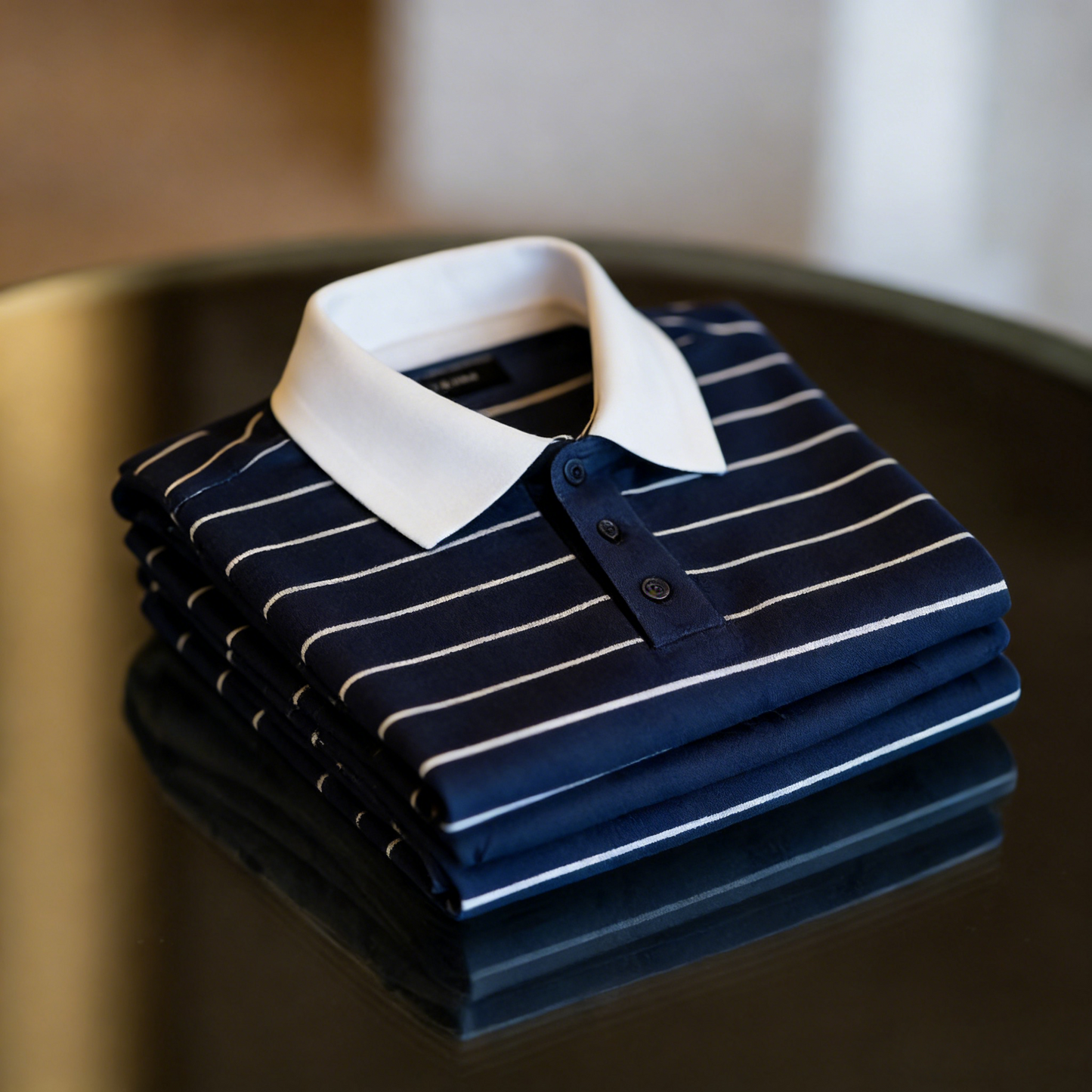 Men's Classic Business Button Short Sleeve Polo Shirt