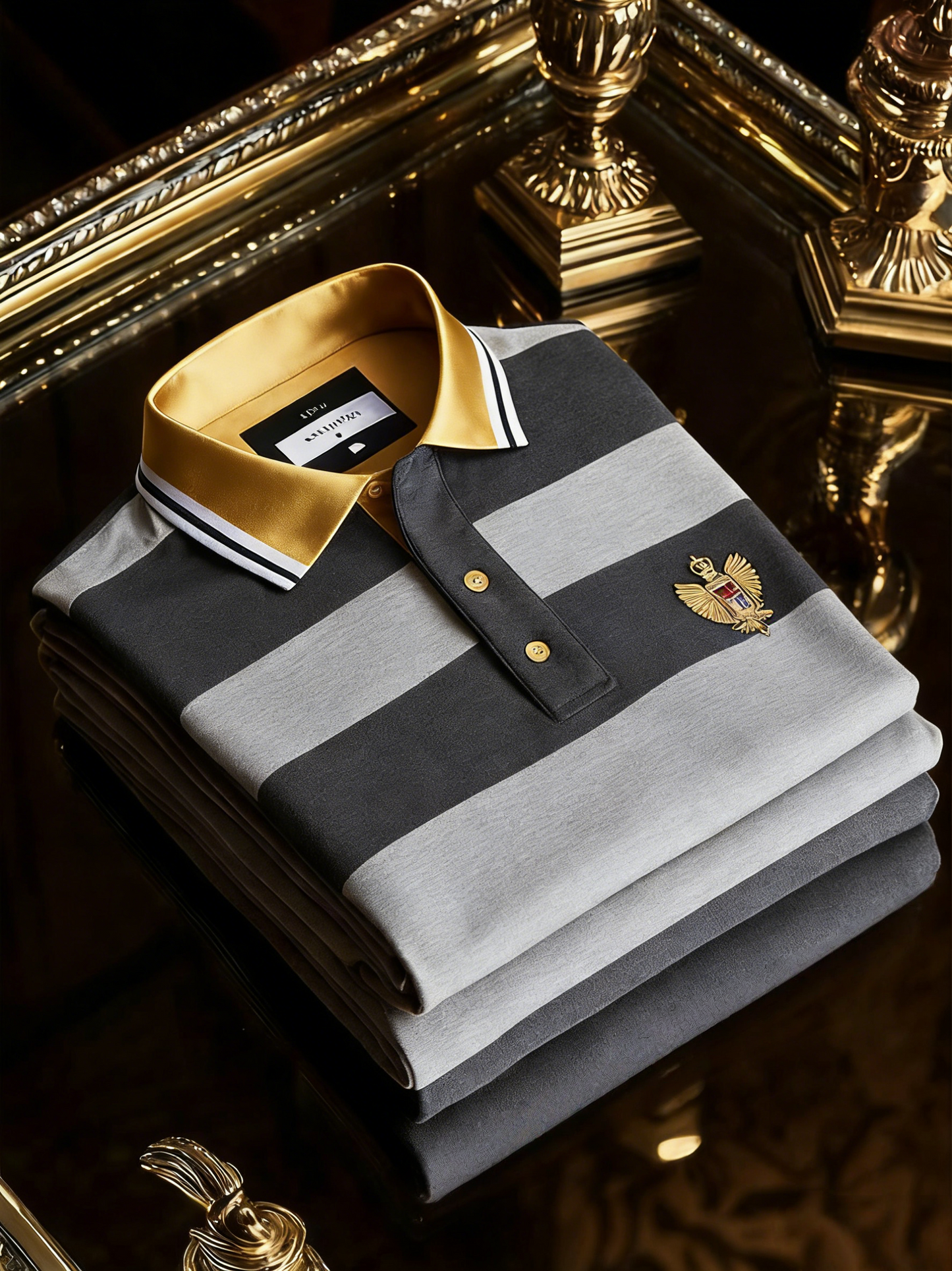 Men's Classic Business Button Short Sleeve Polo Shirt