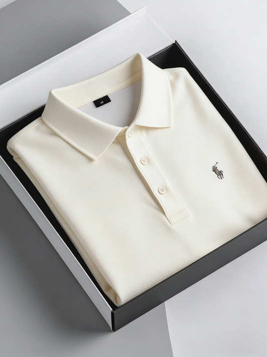 Men's Classic Business Button Short Sleeve Polo Shirt
