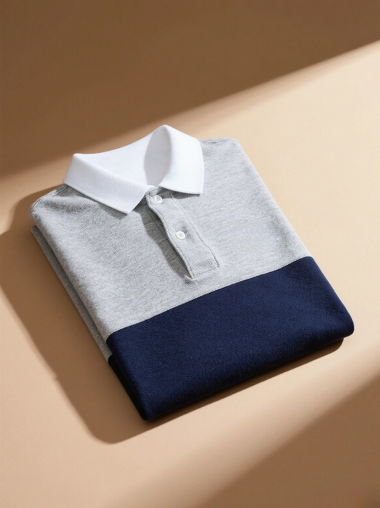 Men's Classic Business Button Short Sleeve Polo Shirt