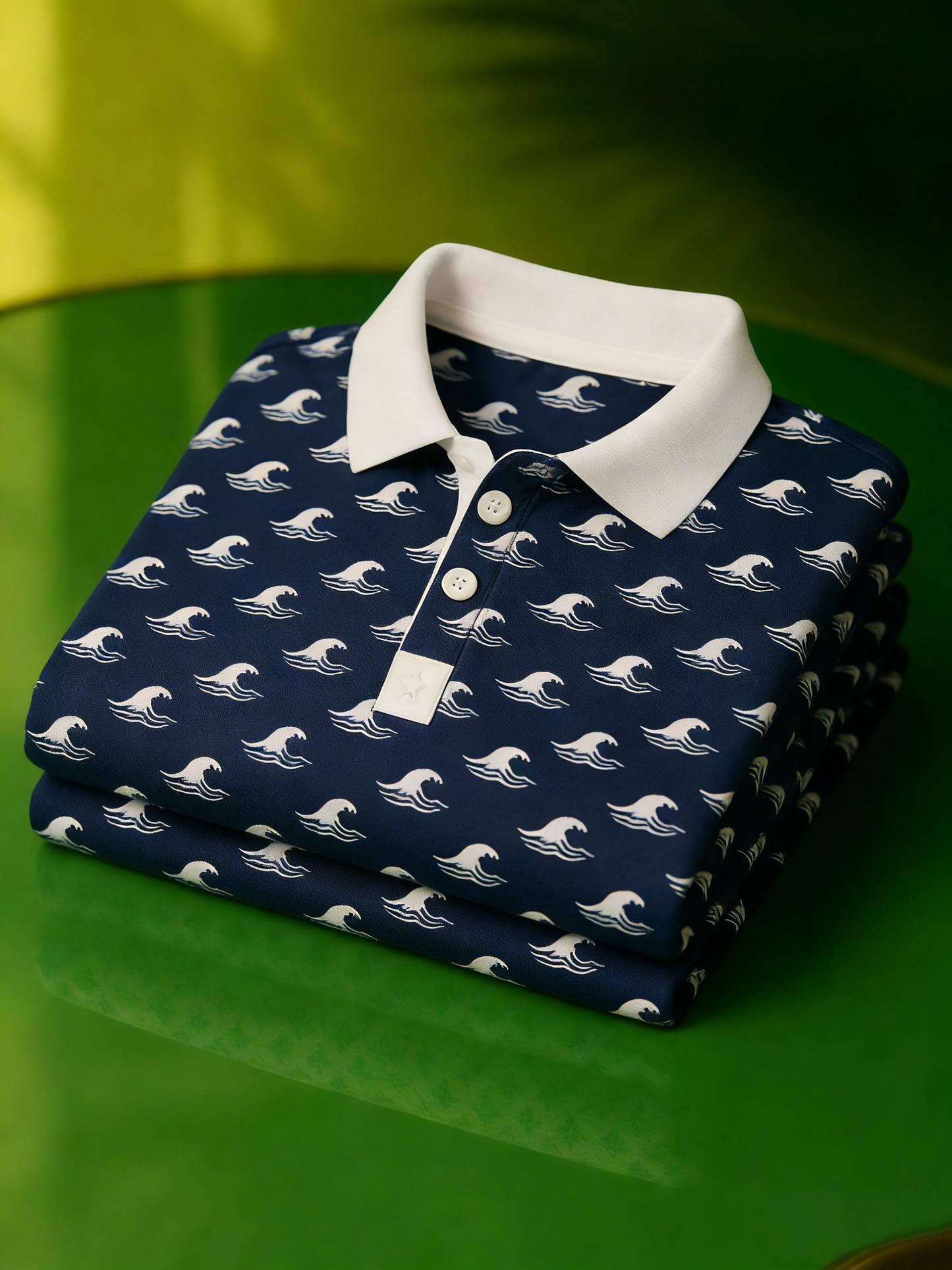 Men's Classic Business Button Short Sleeve Polo Shirt