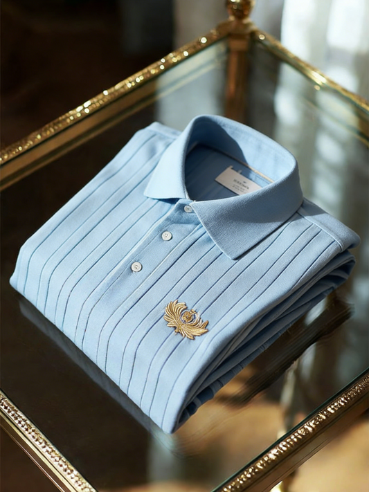 Men's Classic Business Button Short Sleeve Polo Shirt