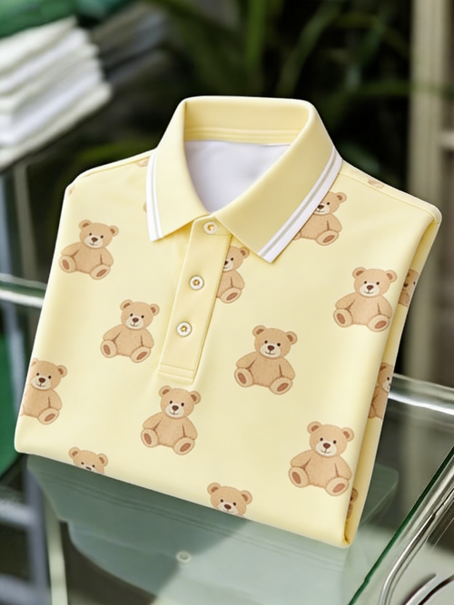 Men's Classic Business Button Short Sleeve Polo Shirt