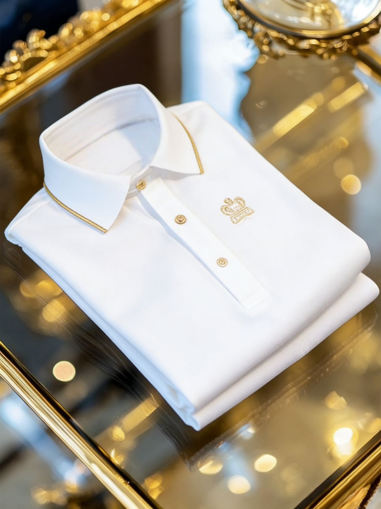 Men's Classic Business Button Short Sleeve Polo Shirt