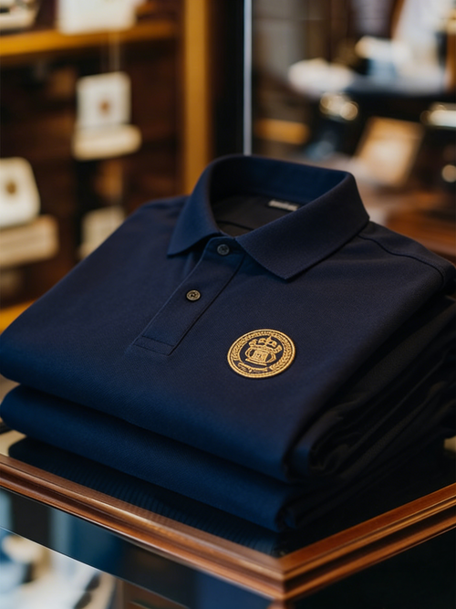 Men's Classic Business Button Short Sleeve Polo Shirt