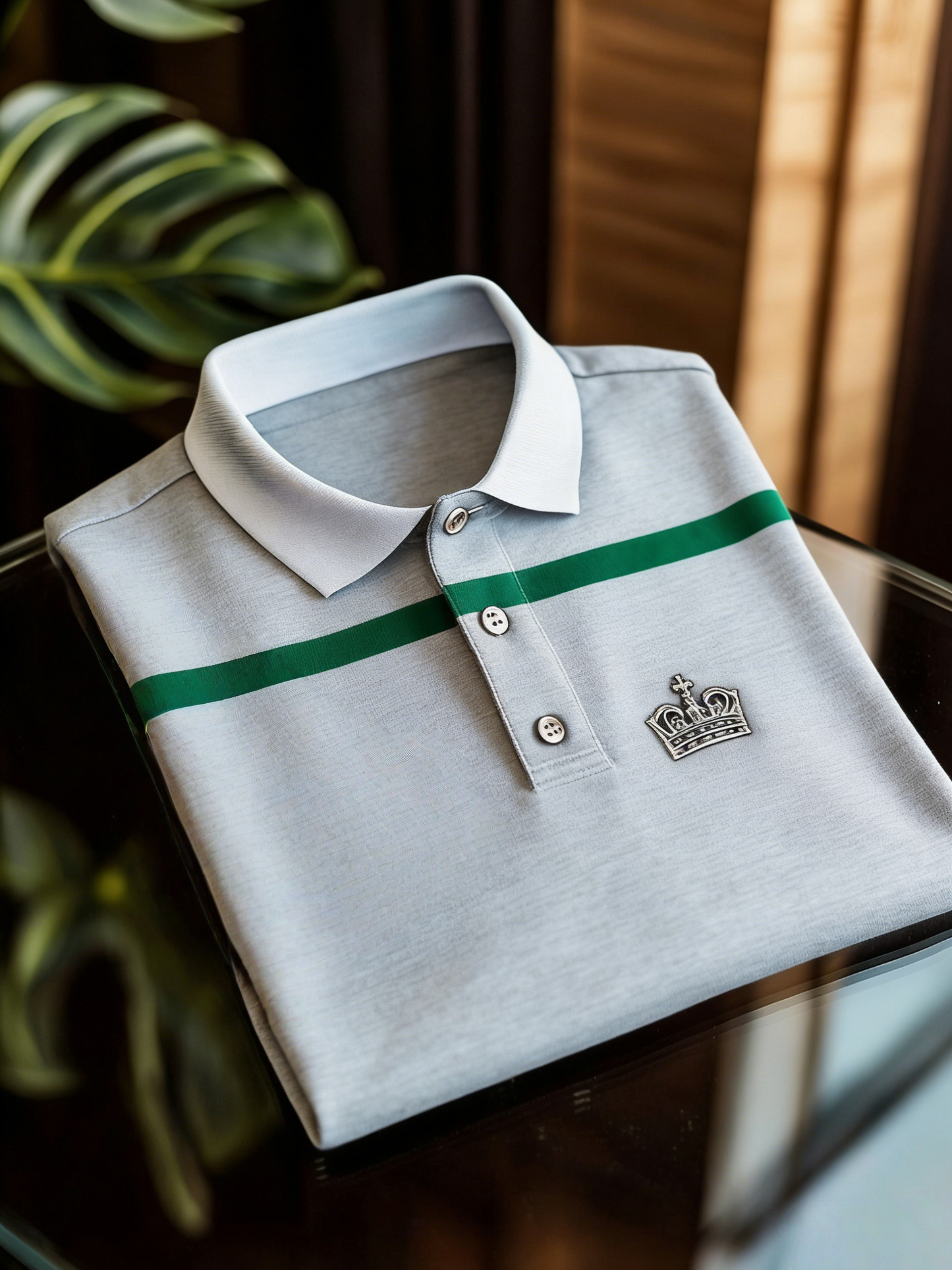 Men's Classic Business Button Short Sleeve Polo Shirt