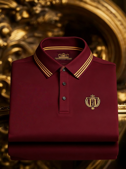 Men's Classic Business Button Short Sleeve Polo Shirt